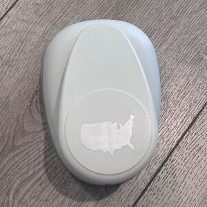 The Paper Studio USA Map Paper Punch Grey Large Patriotic Scrapbooking Craft